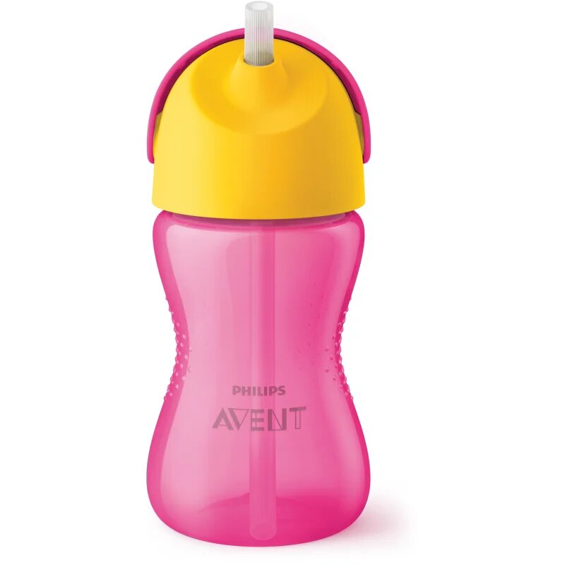 Philips Avent Bendy Straw SCF798/02 12m+ ceasca cu pai flexibil Pink 1 buc