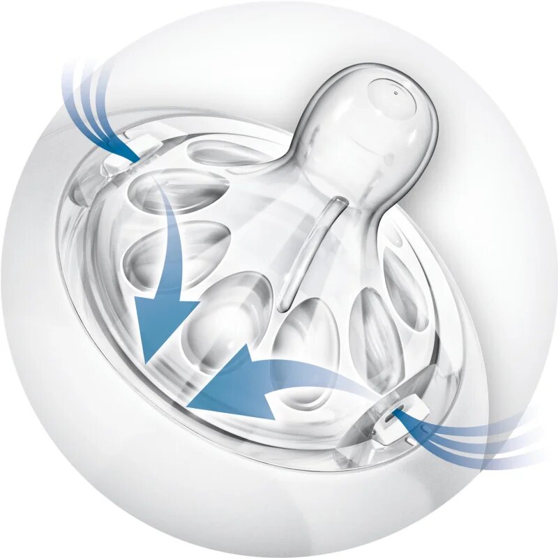 Philips Avent Natural SCF657/27 tetină pentru biberon First Flow 0 m 2 buc