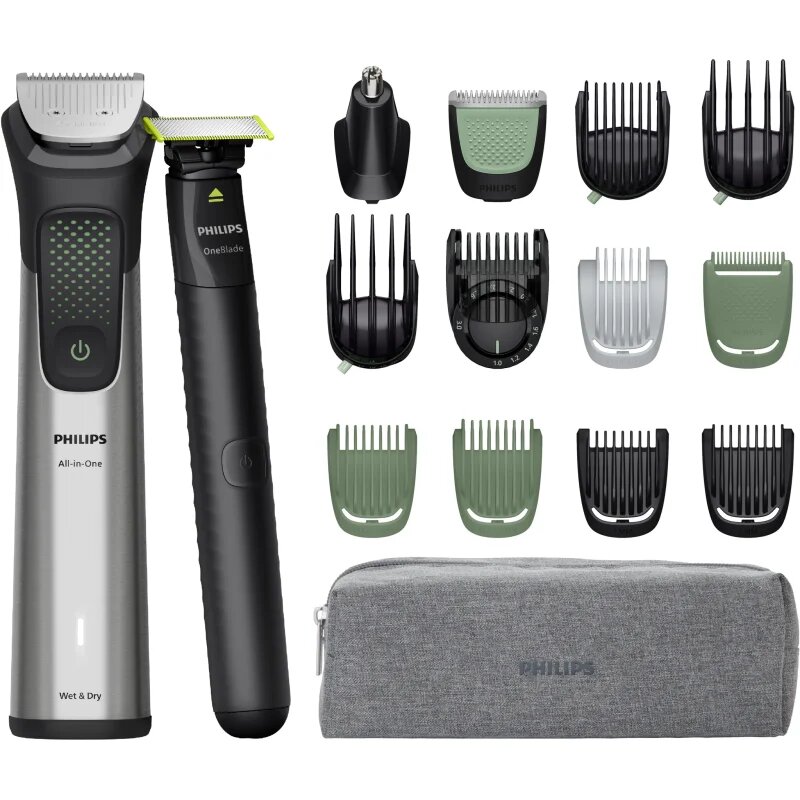Philips Series 9000 MG9535/15 aparat de tuns multifuncțional + One Blade Face 1 buc