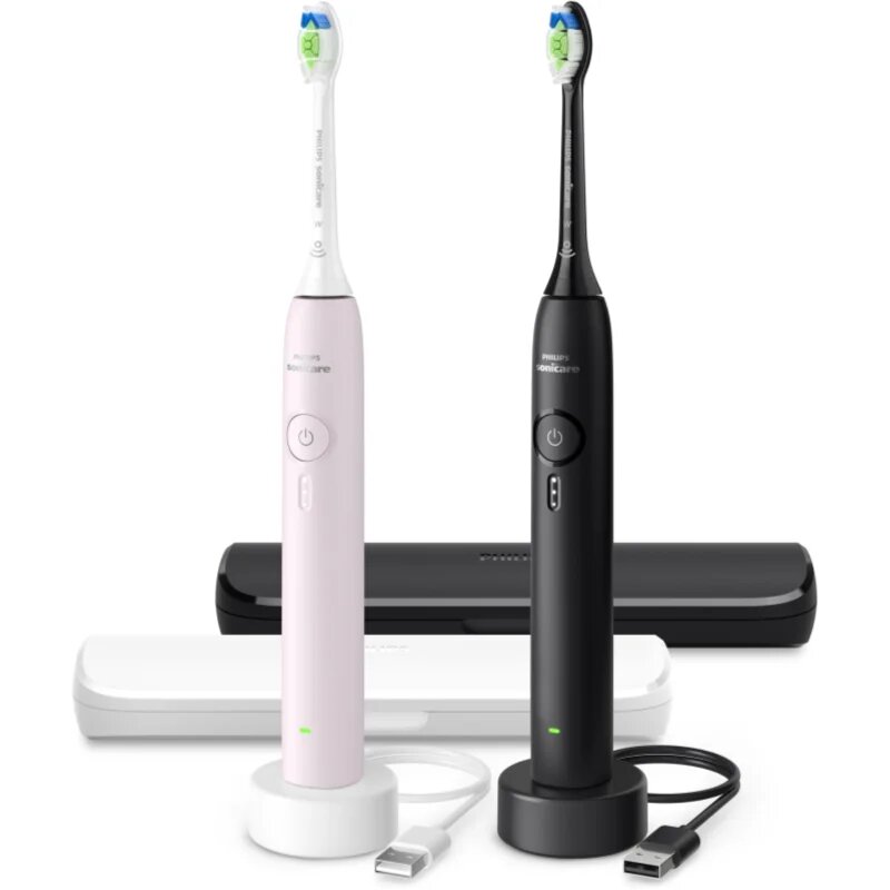 Philips Sonicare 3100 HX4072/42 periuta de dinti electrica sonica pachet duo Pink & Black 1 buc