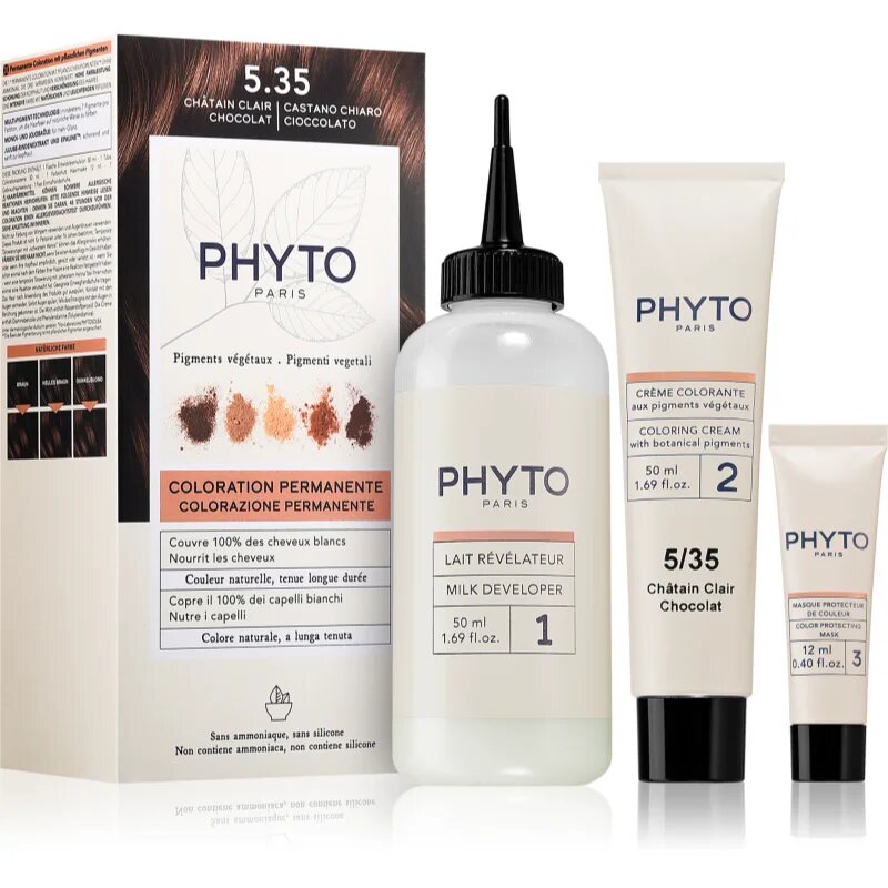 Phyto Color culoare par fără amoniac culoare 5.35 Chocolate light Brown 1 buc