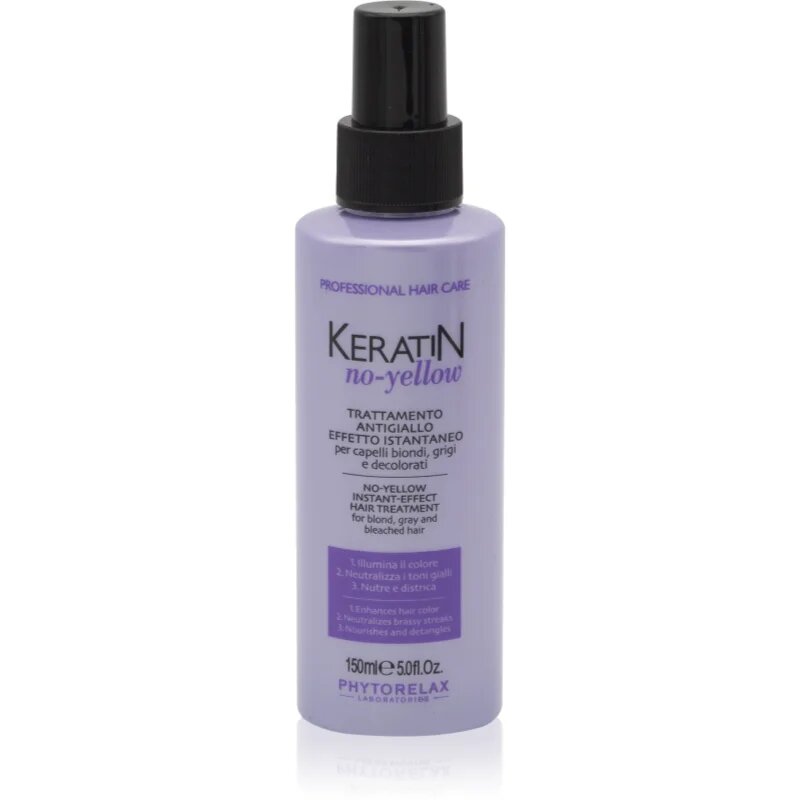Phytorelax Laboratories Keratin No-Yellow spray contra tonurilor galbene 150 ml