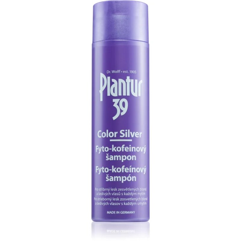 Plantur 39 Color Silver sampon pe baza de cafeina neutralizeaza tonurile de galben 250 ml