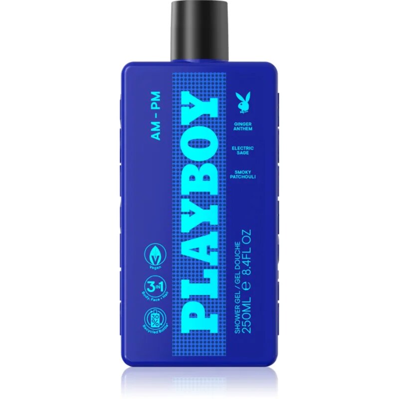 Playboy AM - PM gel de duș 3 in 1 pentru bărbați 250 ml