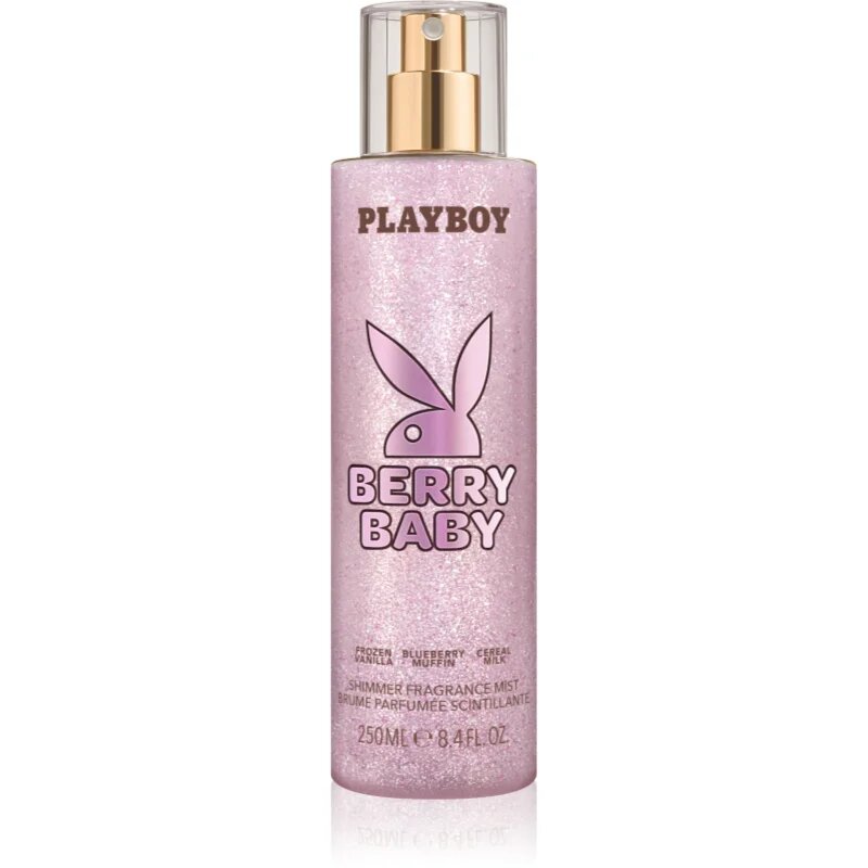 Playboy Berry Baby spray pentru corp cu particule stralucitoare pentru femei 250 ml