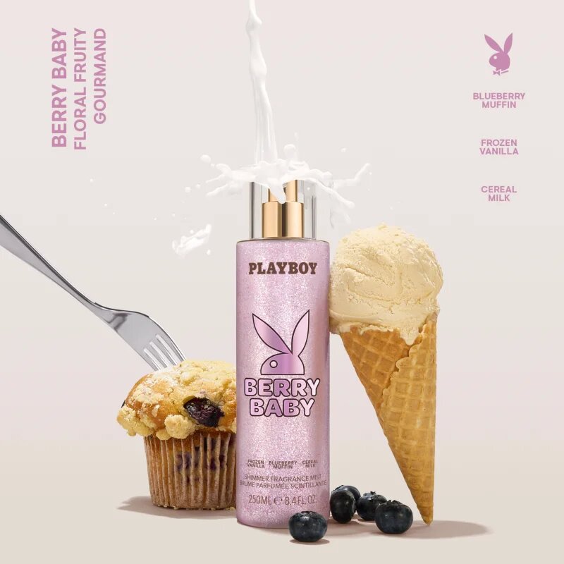 Playboy Berry Baby spray pentru corp cu particule stralucitoare pentru femei 250 ml
