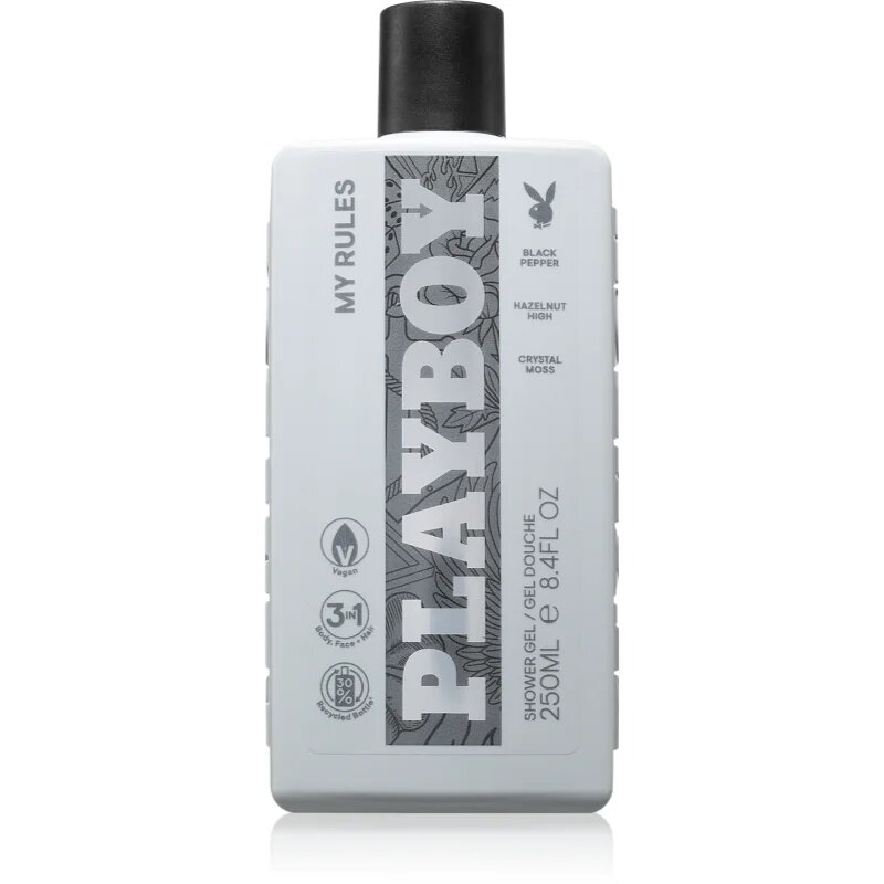 Playboy My Rules gel de duș 3 in 1 pentru bărbați 250 ml