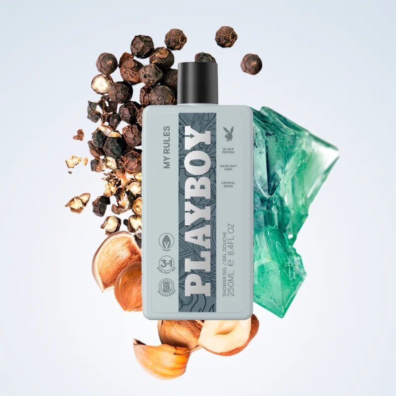 Playboy My Rules gel de duș 3 in 1 pentru bărbați 250 ml