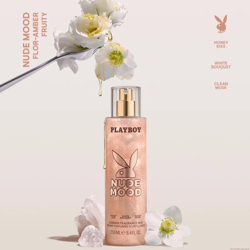 Playboy Nude Mood spray pentru corp cu particule stralucitoare pentru femei 250 ml