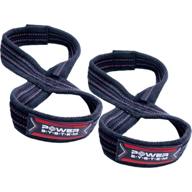 Power System Figure 8 Straps apărătoare pentru încheietură fitness culoare Red L/XL 2 buc