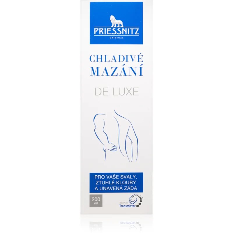 Priessnitz Cooling gel De Luxe gel pentru masaj cu efect rece muschii si articulatiile 200 ml