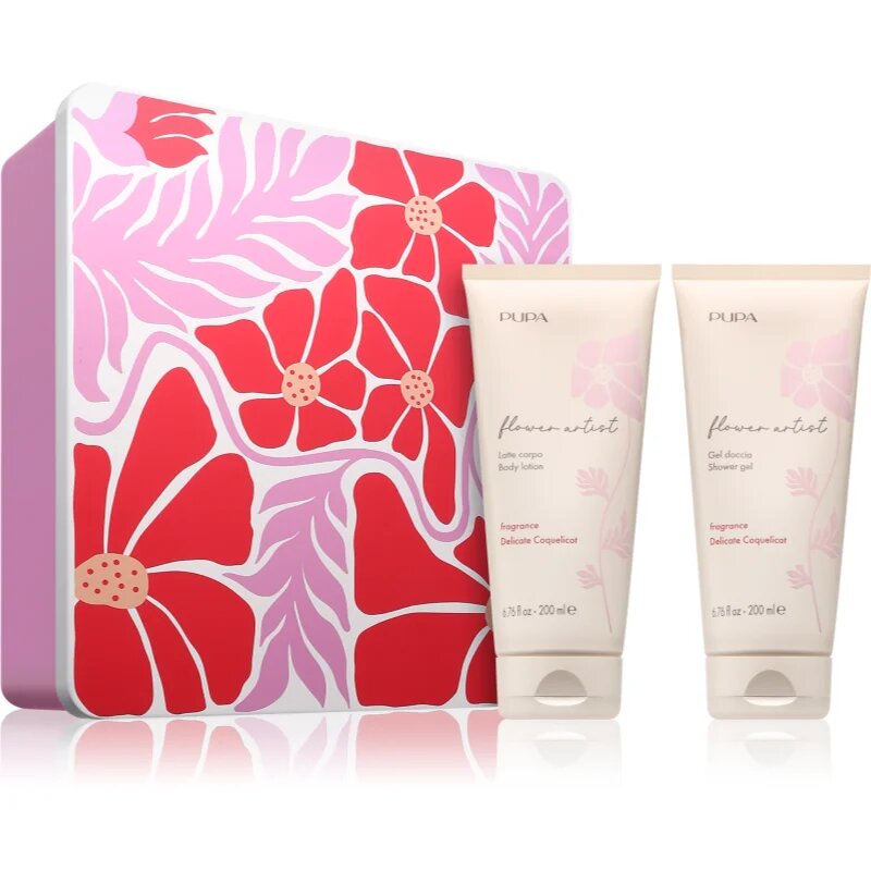 PUPA Milano Flower Artist Kit set cadou pentru corp cu parfum Delicate Coquelicot 1 buc