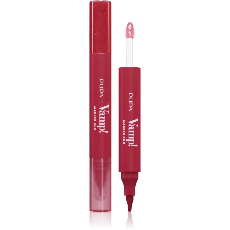 PUPA Milano Vamp! Lip Marker Duo repara buzele stralucitor culoare 005 Cherry Granita 1.4 ml