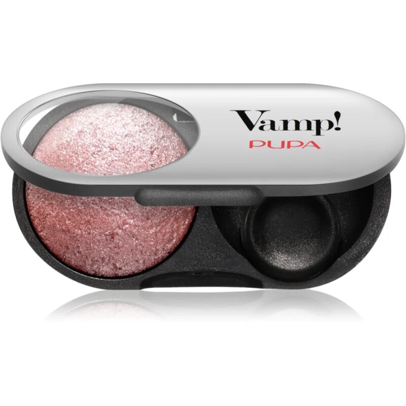 PUPA Milano Vamp! Radiant Baked Eyeshadow fard de culoare vibranta si lunga durata culoare 105 Eden Rose - WET & DRY 1 g