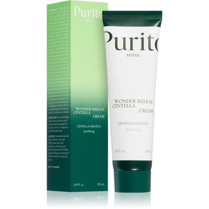 Purito Wonder Releaf Centella Cream cremă nutritivă pentru regenerarea pielii cu efect calmant 50 ml