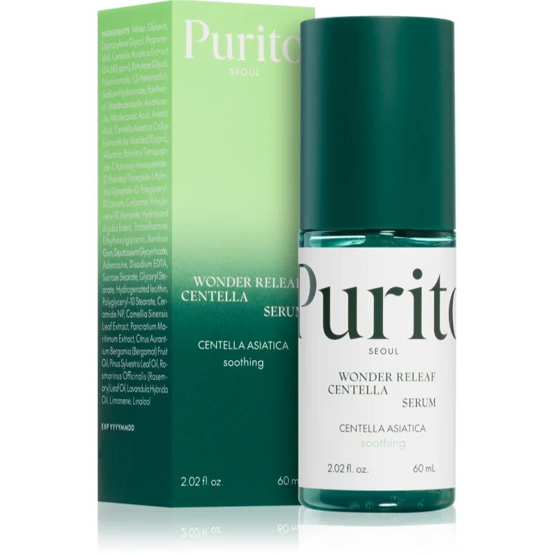 Purito Wonder Releaf Centella Serum ser regenerator pentru protecție împotriva poluării externe 60 ml