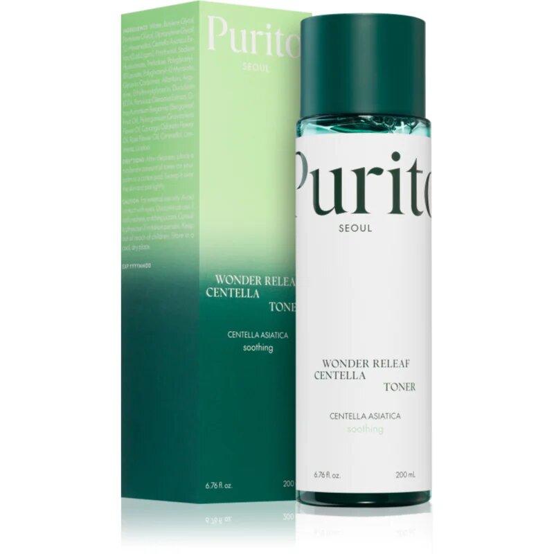 Purito Wonder Releaf Centella Toner tonic hidratant pentru a calma si intari pielea sensibila 200 ml