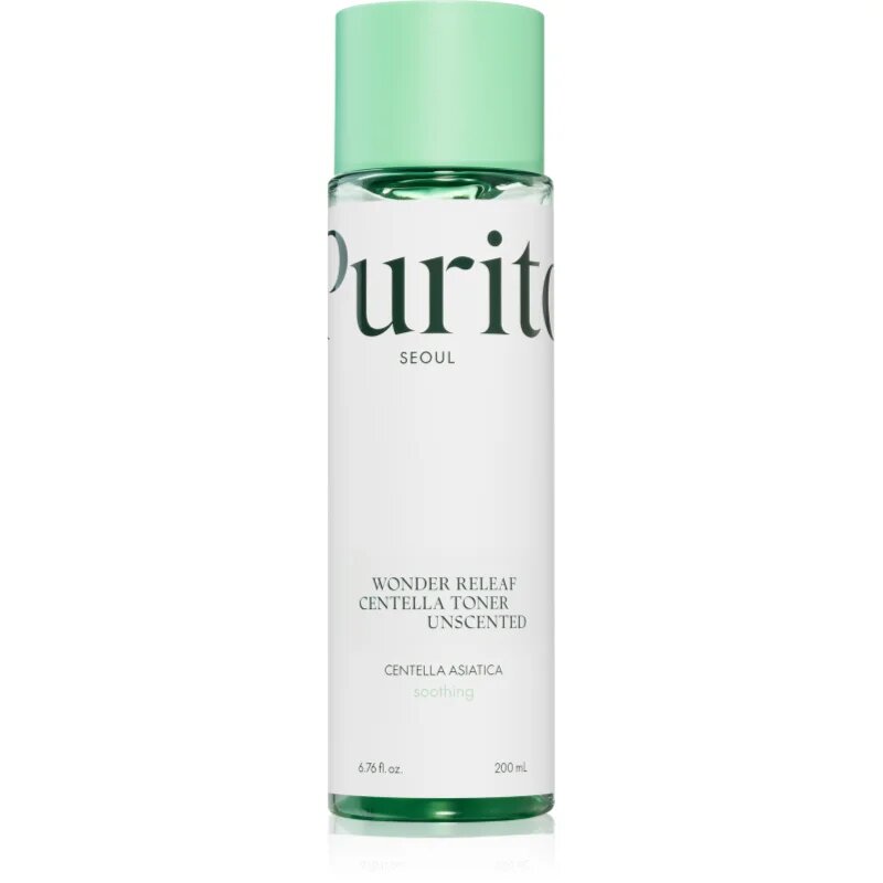 Purito Wonder Releaf Centella Toner Unscented tonic facial cu efect calmant pentru piele sensibilă 200 ml