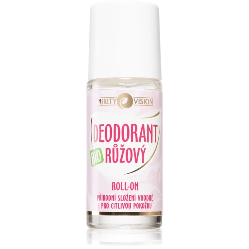 Purity Vision BIO Deodorant roll-on cu apă de trandafiri 50 ml