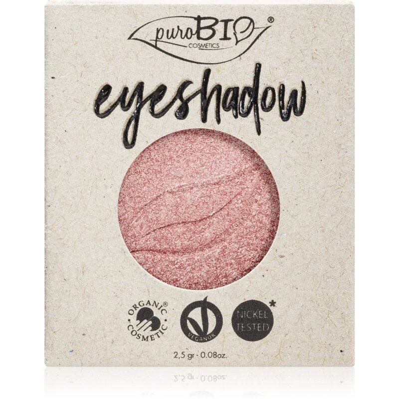 puroBIO Cosmetics Compact Eyeshadows fard ochi rezervă culoare 25 Pink 25 g