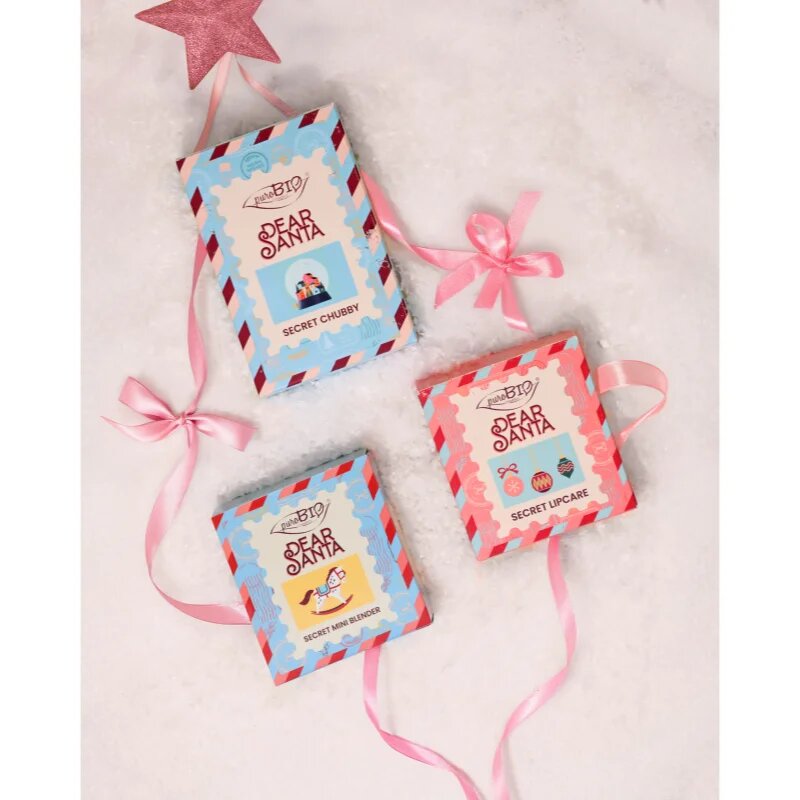 puroBIO Cosmetics Dear Santa SECRET burete pentru machiaj 2 bc în ambalaj cadou 2 buc