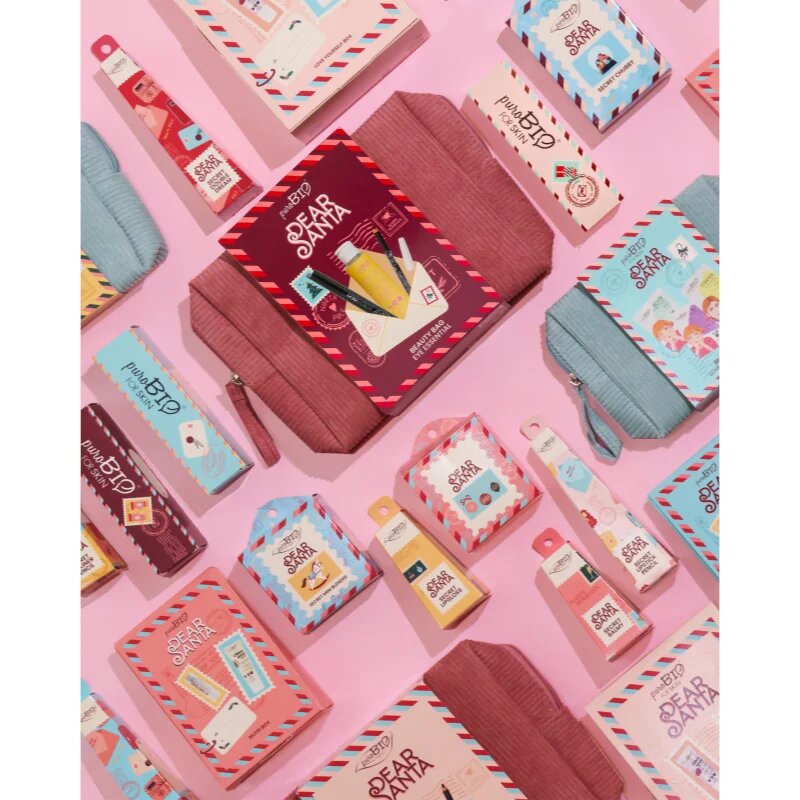 puroBIO Cosmetics Dear Santa SECRET burete pentru machiaj 2 bc în ambalaj cadou 2 buc