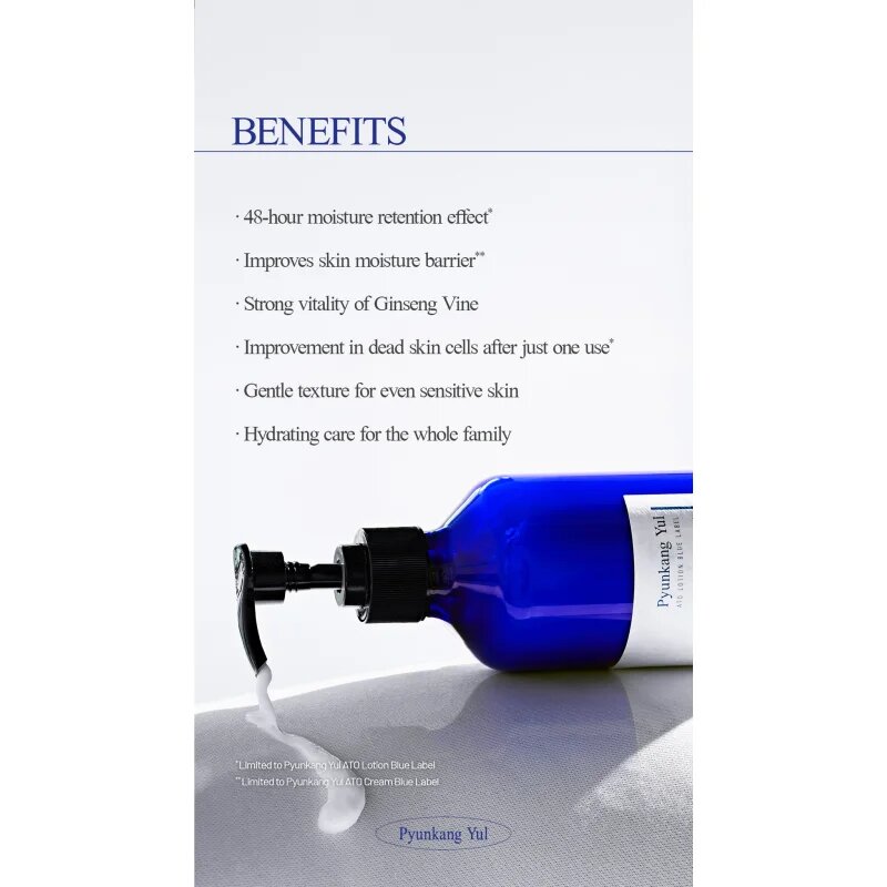 Pyunkang Yul ATO Cream Blue Label crema calmanta pentru ten uscat si iritat 120 ml