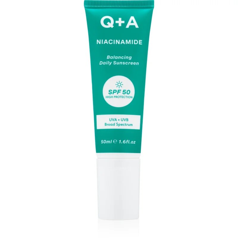 Q+A Niacinamide crema protectoare pentru fata SPF 50 50 ml