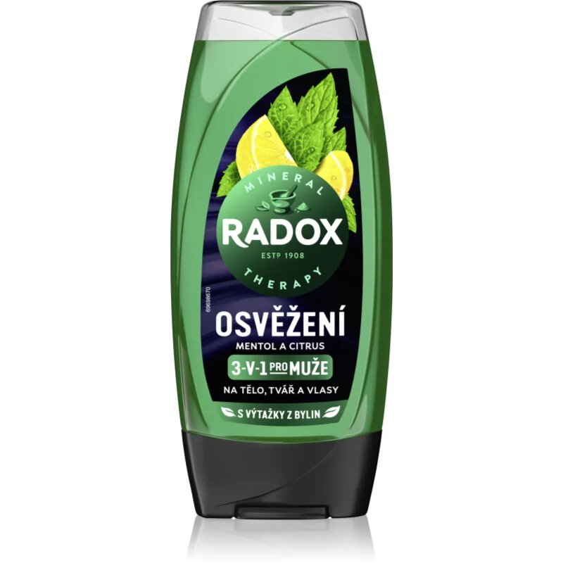 Radox Men Feel Strong gel de dus pentru față corp și păr 225 ml