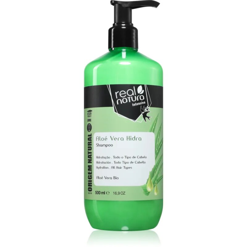 Real Natura Aloe Vera Hidra șampon pentru hidratare si stralucire 500 buc