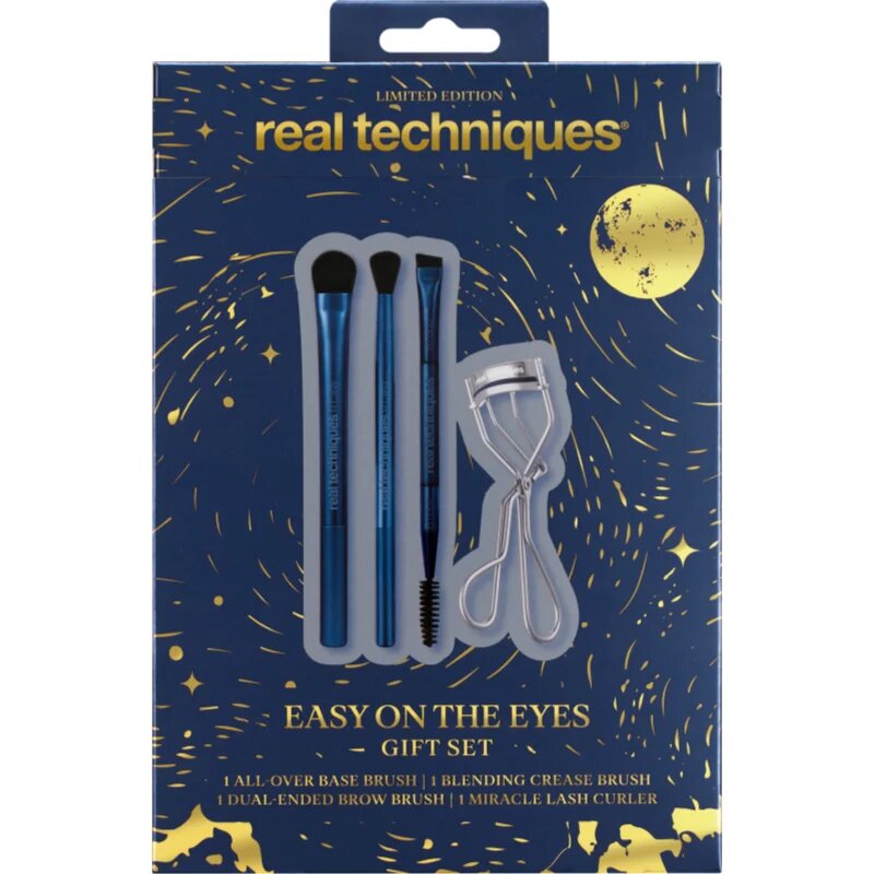 Real Techniques Holiday Easy On The Eyes set de pensule pentru machiajul ochilor