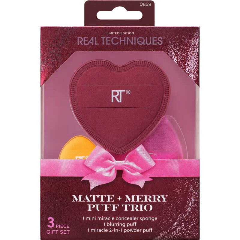 Real Techniques Matte + Merry Puff Trio set aplicatoare