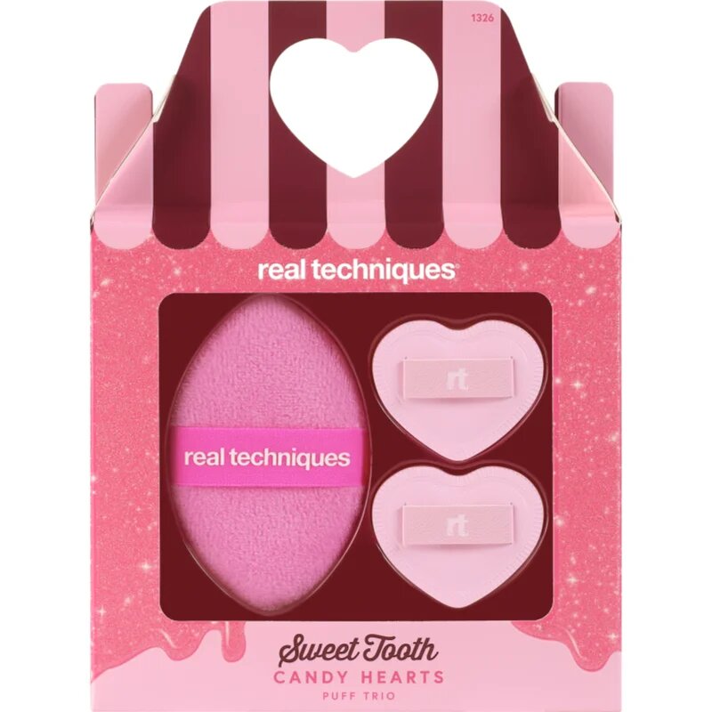 Real Techniques Sweet Tooth Candy Hearts set de bureței pentru fond de ten