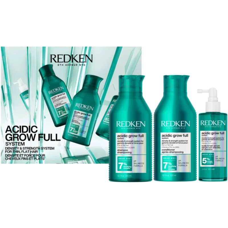 Redken Acidic Grow Full System set cadou pentru a restabili densitatea parului