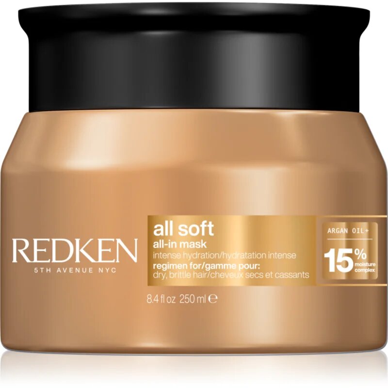 Redken All Soft mască de hidratare profundă pentru par uscat 250 ml