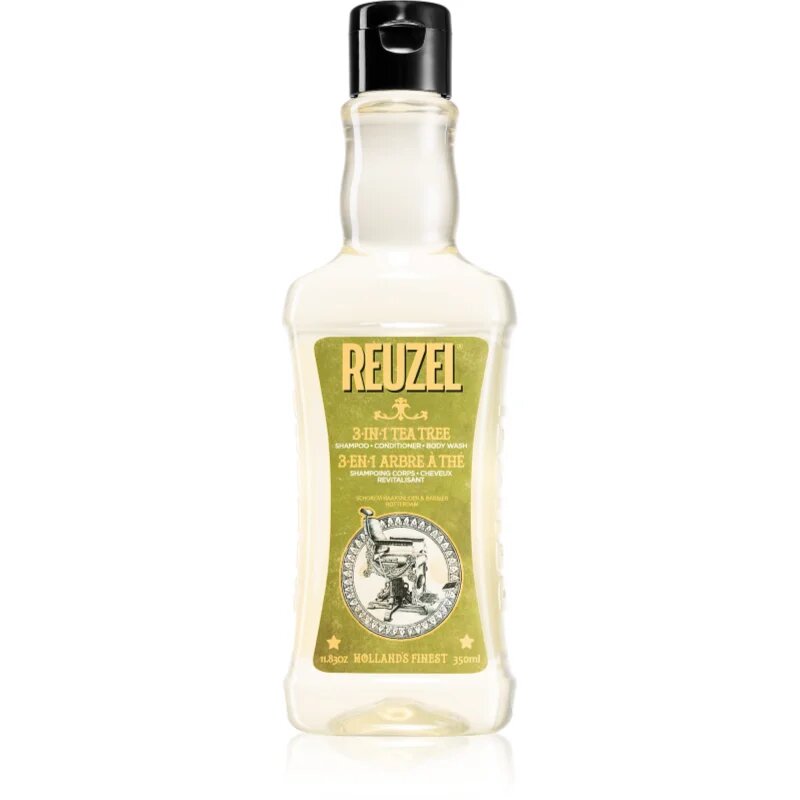 Reuzel Tea Tree șampon balsam și gel de duș 3 în 1 pentru barbati 350 ml