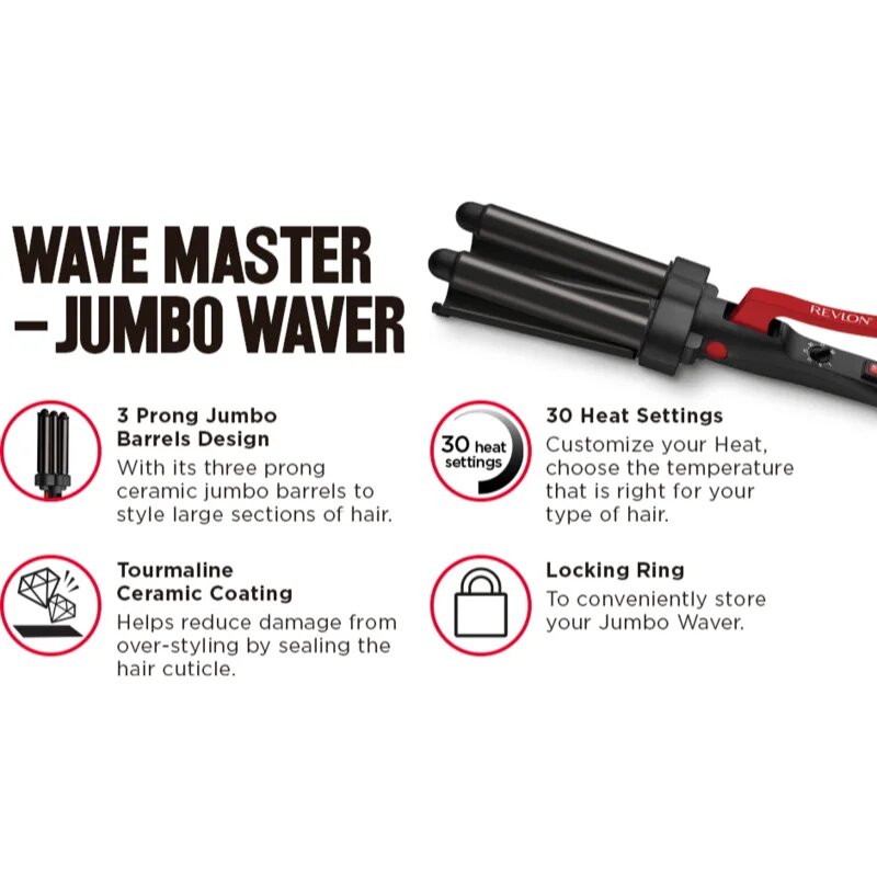 Revlon Beauty Wave Master Jumbo ondulator triplu 1 buc