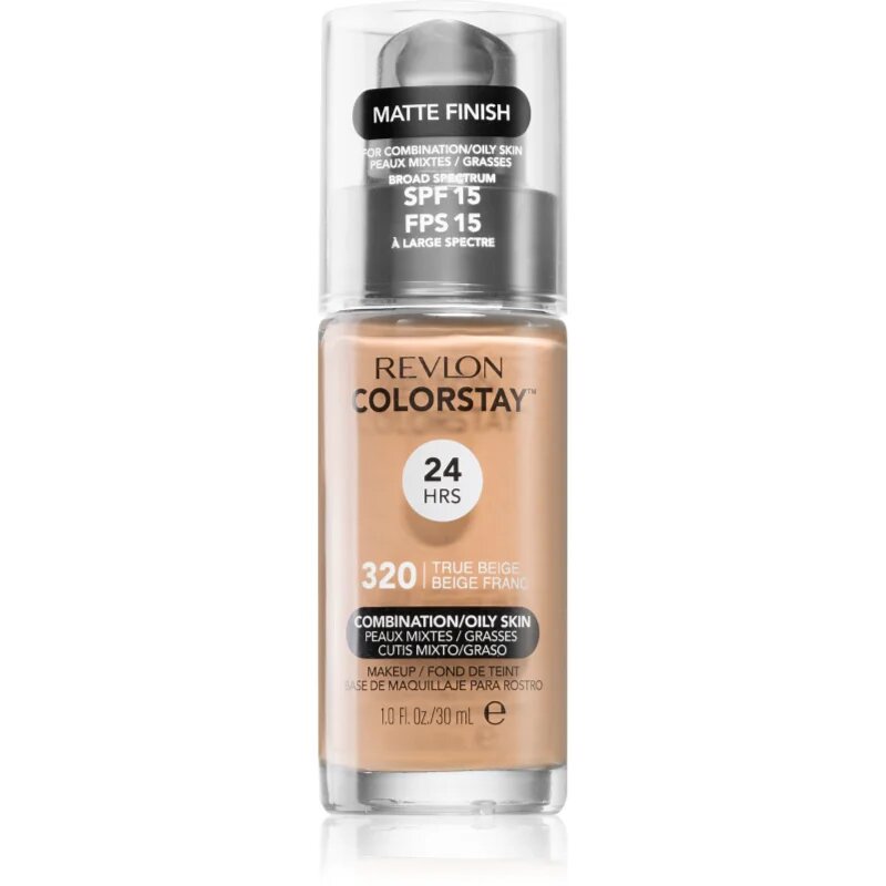 Revlon Cosmetics ColorStay™ SPF 15 machiaj matifiant de lungă durată pentru ten gras și mixt culoare 320 True Beige 30 ml