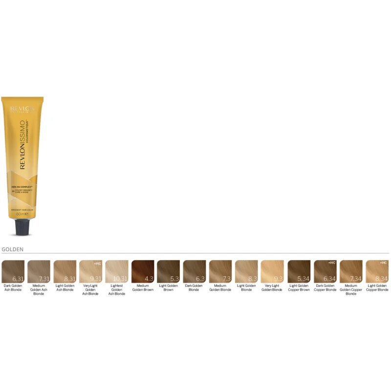 Revlon Professional Revlonissimo Colorsmetique Golden Shades Culoare permanenta pentru par pentru nuante calde de blond REVGOLW_KCOL0 60 ml