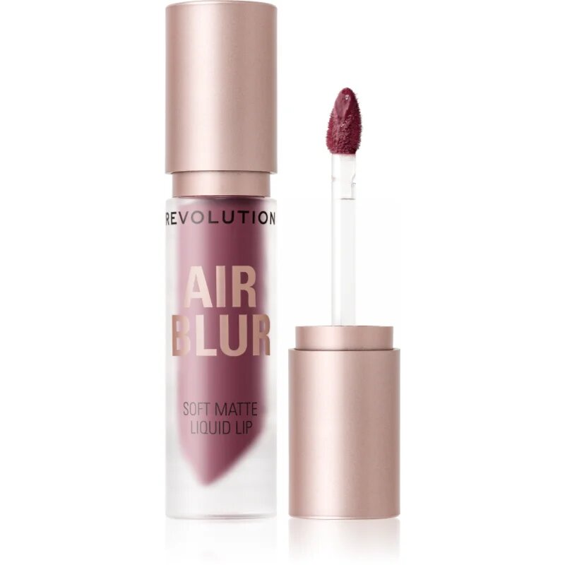 Revolution Air Blur Liquid Lipstick ruj lichid mat cu textură lejeră culoare Black Cherry 3.5 ml