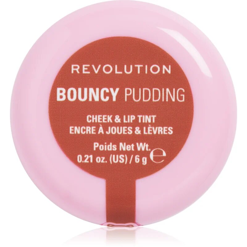 Revolution Bouncy Pudding Lip & Cheek fard multifuncțional pentru buze și obraz culoare Peach Veil 6 g