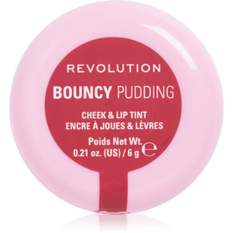 Revolution Bouncy Pudding Lip & Cheek fard multifuncțional pentru buze și obraz culoare Pink Mood 6 g