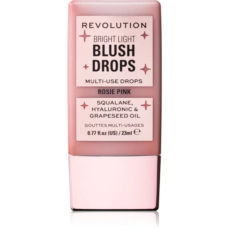 Revolution Bright Light Blush Drops fard de obraz lichid culoare Pink Rosie 23 ml
