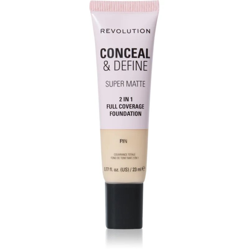 Revolution Conceal & Define machiaj cu efect matifiant culoare F1N 23 ml