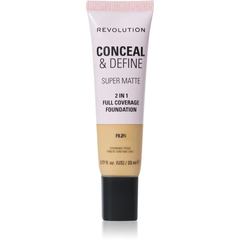 Revolution Conceal & Define machiaj cu efect matifiant culoare F9.2N 23 ml