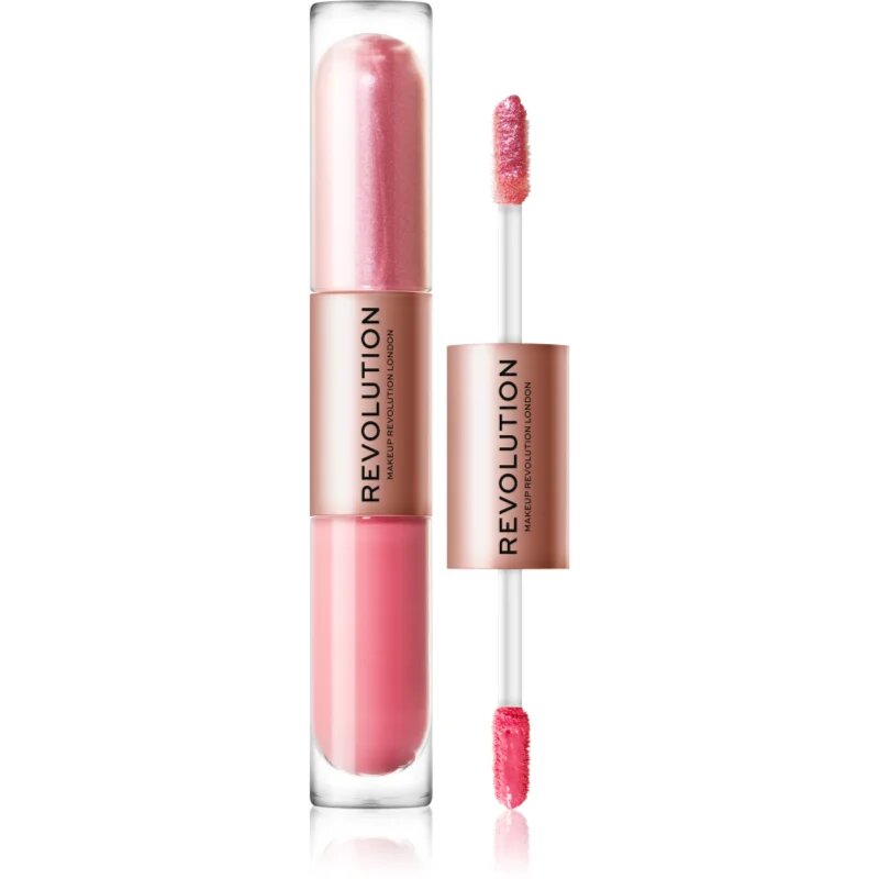 Revolution Double Up lichid fard ochi 2 in 1 culoare Blissful Pink 2x2.2 ml