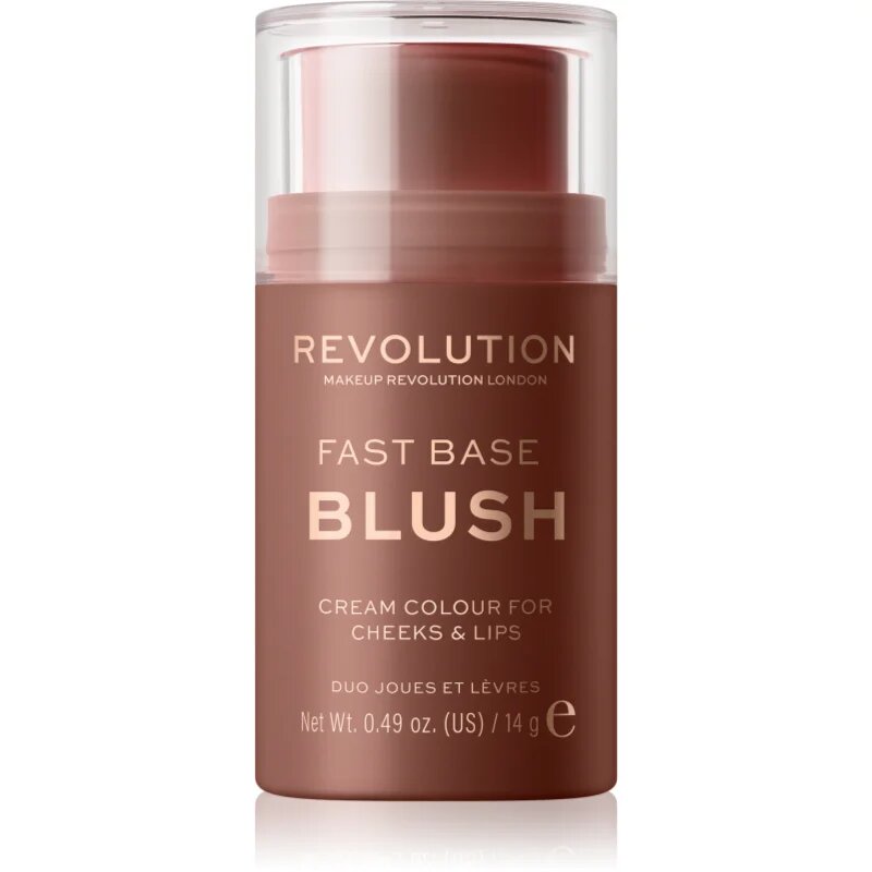 Revolution Fast Base balsam tonic pentru buze si obraji culoare Mauve 14 g