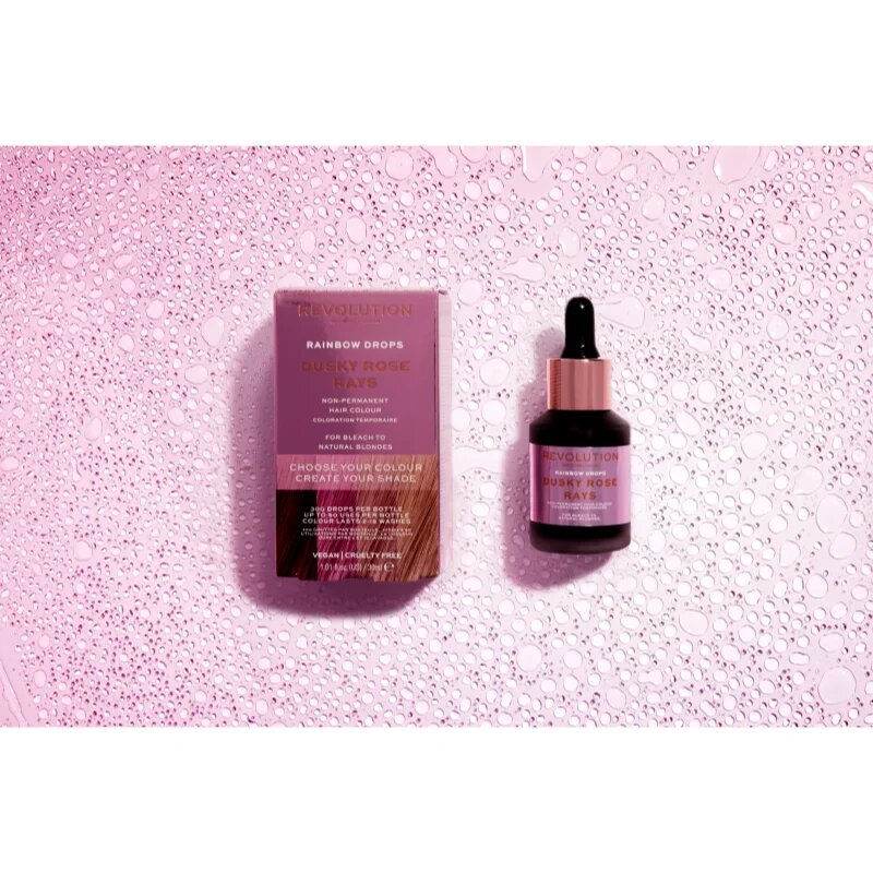Revolution Haircare Rainbow Drops vopsea de par tonifianta culoare Rose Rays 30 ml