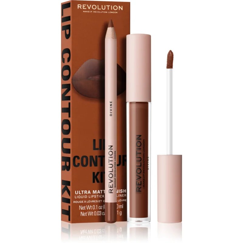 Revolution Lip Contour Kit set îngrijire buze culoare D. 2 buc