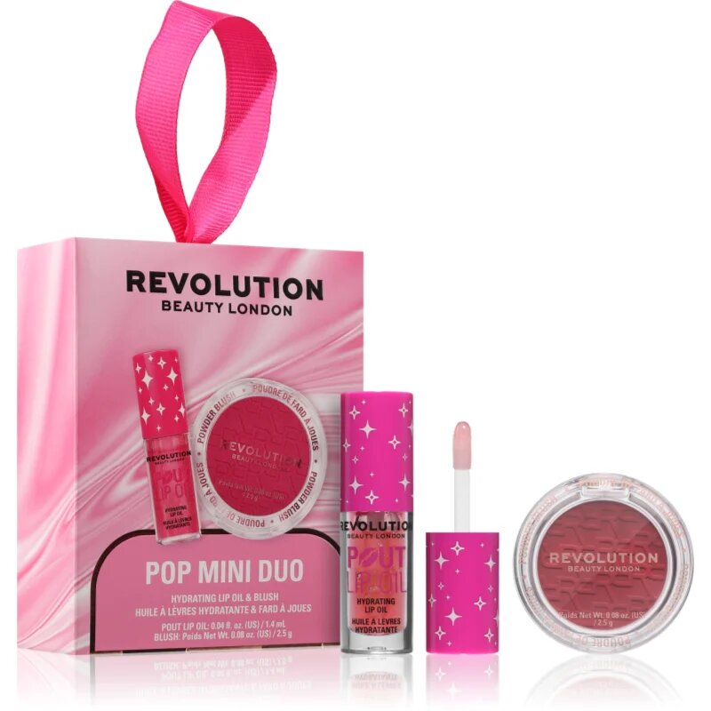 Revolution Pop Mini Duo Hydrating Lip Oil & Blush set cadou pentru femei 1 buc